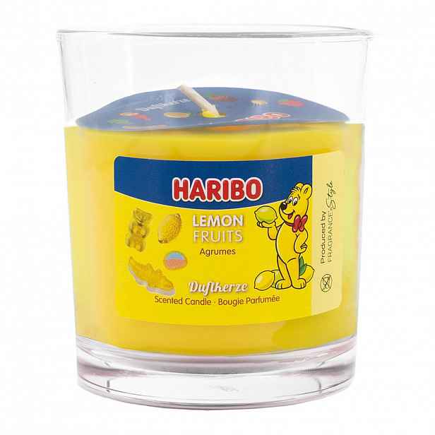 VONNÁ SVÍČKA Žlutá citronové ovoce ve skle 30 h 135 g
