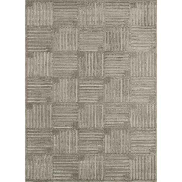 Koberec šedý do obývacího pokoje, moderní vyřezávaný vzor boho 200x280 cm