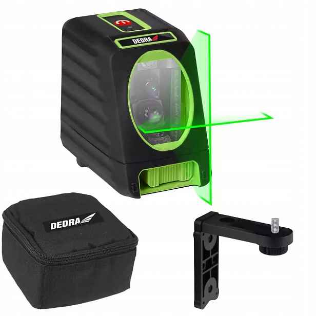 Křížový laser Dedra MC0903 zelený 30 m samonivelační na baterie Aa