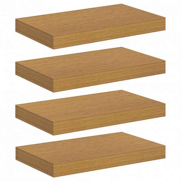 vidaXL Nástěnná polička 4 ks Béžová 40 x 23,5 x 3,8 cm