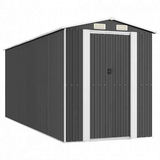 vidaXL Zahradní kůlna antracitová 192 x 523 x 223 cm pozinkovaná ocel