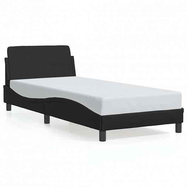 vidaXL Rám postele Dover černý 90x200 cm umělá kůže