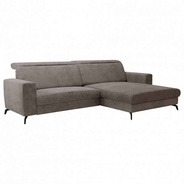 Sit & More ROHOVÁ SEDAČKA, textil, šedohnědá