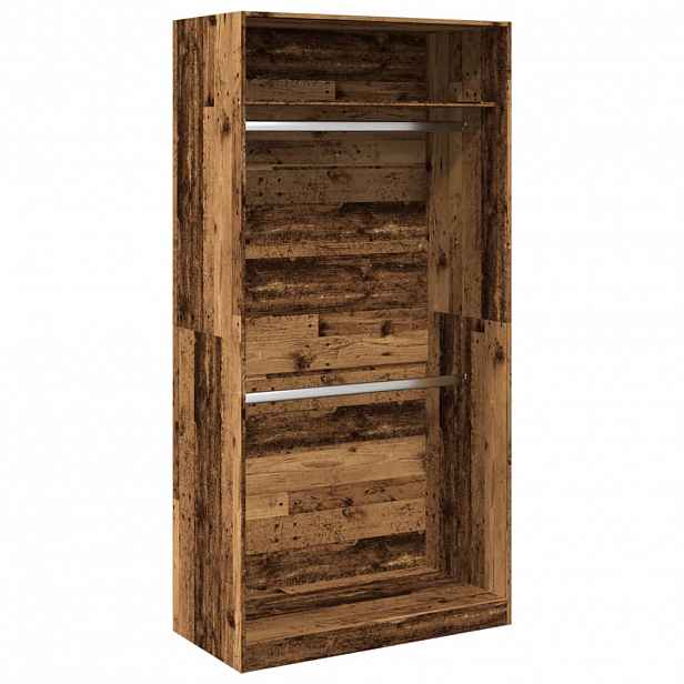 vidaXL Šatní skříň old wood 100 x 50 x 200 cm kompozitní dřevo