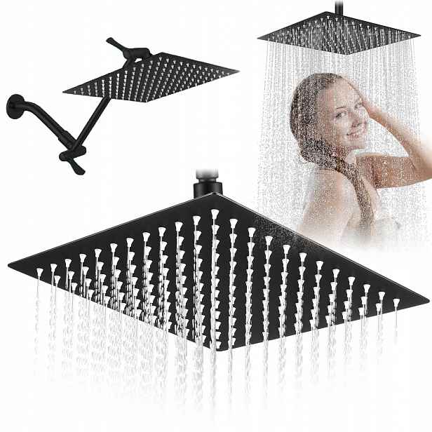 Dešťová Sprcha Chrom 30 CM Čtvercová Sprchová Slim Tenká