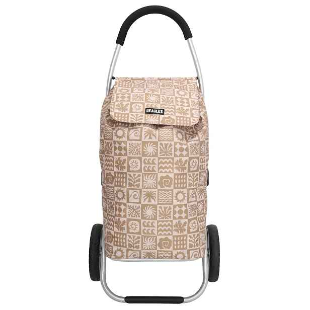 Nákupní taška na kolečkách Beagles Alberic Taupe kostkovaná 41,76L