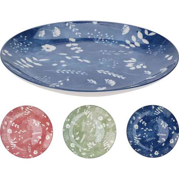 talíř d19cm dezertní, KVÍTÍ, mix barev, porcelán