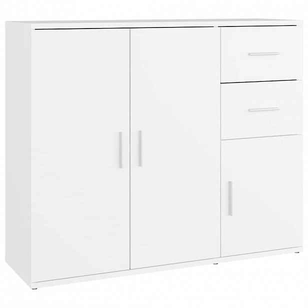 vidaXL Příborník bílý 91 x 29,5 x 75 cm kompozitní dřevo