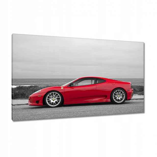 Obrazy 120x70 Červené ferrari na pláži