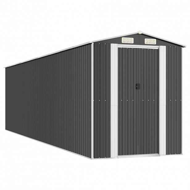 vidaXL Zahradní kůlna antracitová 192 x 772 x 223 cm pozinkovaná ocel