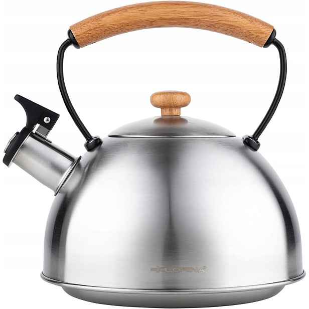 Konvice na vodu, indukci a plyn, 2,3 l, s píšťalkou, nerezová ocel