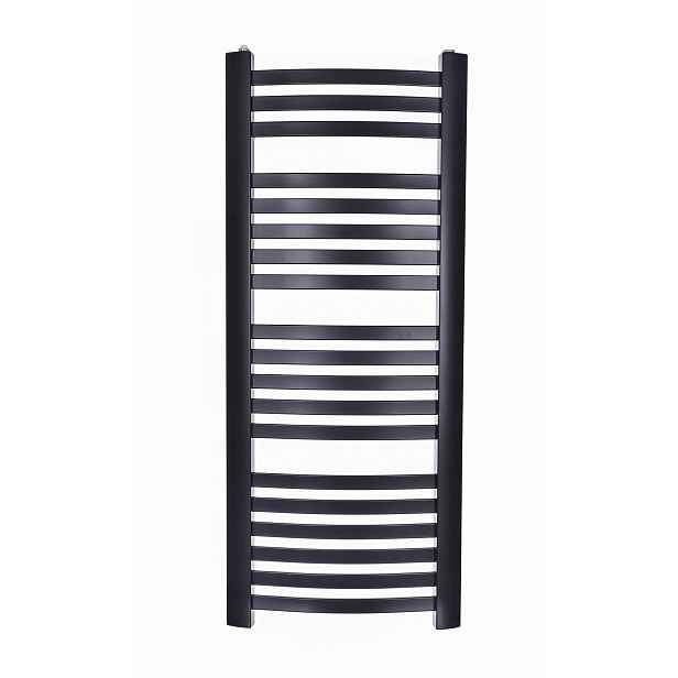Koupelnový radiátor s žebříkem Vinolli Caro vodní 471 W Černý 115 x 48 cm