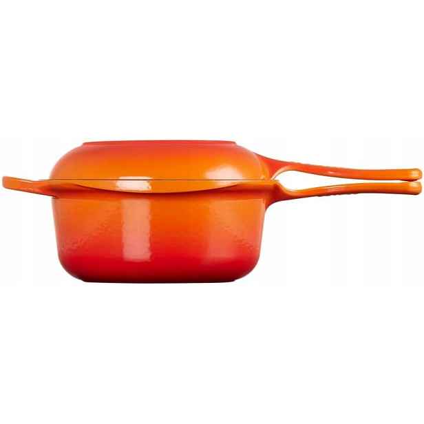Le Creuset Signature 2V1 Litina 22 CM Hrnec Pánev Červená 2,3 L