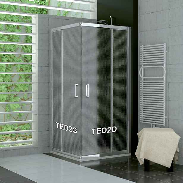 SanSwiss TED2D 0900 50 30 Pravý díl sprchového koutu 90 cm, aluchrom/mastercarré