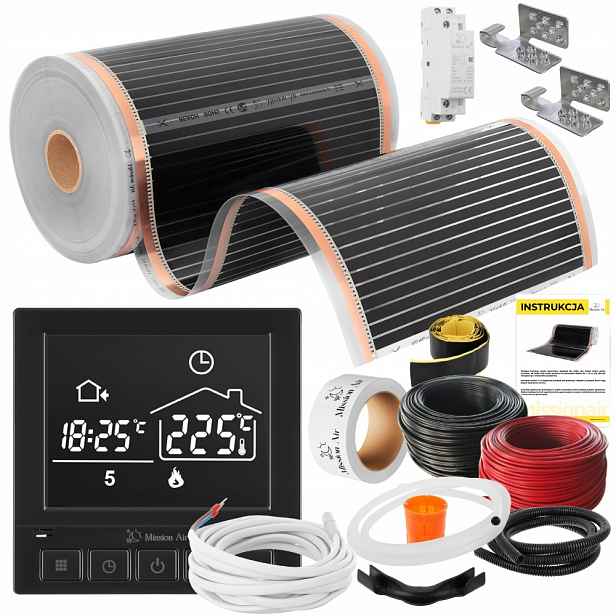 Set Mission Air Fólie Vyhřívací Podložka Infračervená 50 cm I 160 W/m² 24 m² Ptc