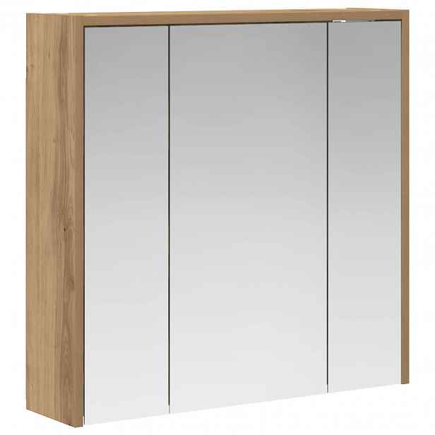 vidaXL Koupelnová zrcadlová skříň Dub artisan 63,5 x 16 x 62,5 cm