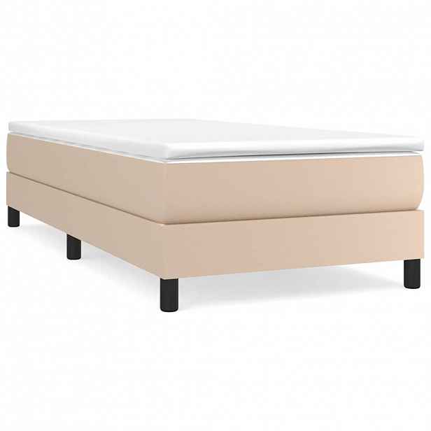vidaXL Rám postele s boxspringem cappuccino 100x200 cm umělá kůže