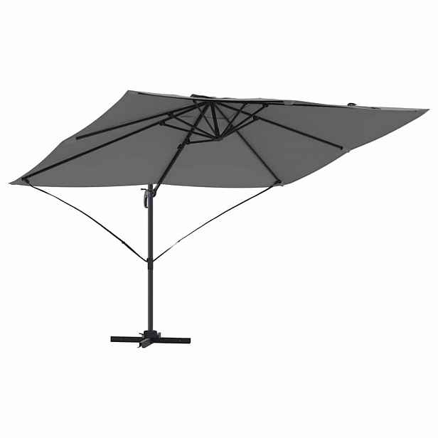 vidaXL Slunečník 351 x 250 x 260 cm Polyester a hliník Antracit