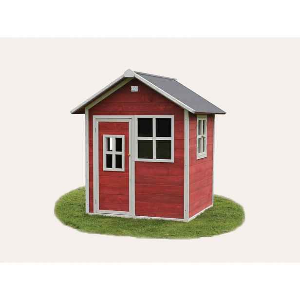 EXIT Toys Dětský dřevěný zahradní domeček - malý (červený)