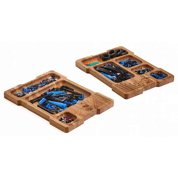 Sada dubových organizérů Blacked Brick pro skládání Lego kostek