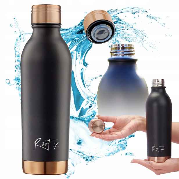 Termoláhev Na Vodu Kávu Termoska Ocelová 500 ML Root7 Černá