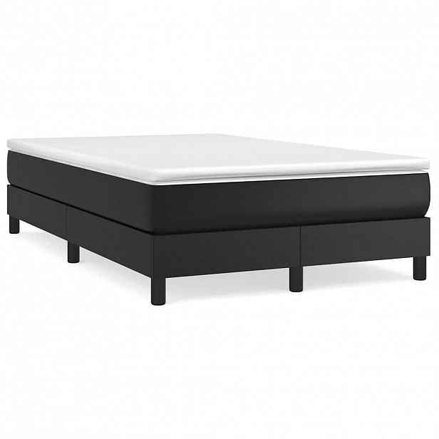 vidaXL Rám postele s boxspringem černý 120 x 200 cm umělá kůže