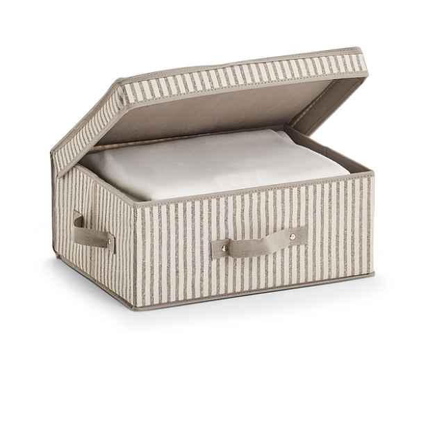 Zeller Present Pevný úložný box na oblečení, na textil, pod postel, proužek, 38x29x16cm