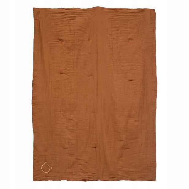 Přehoz Do Dětského Pokoje LILI bavlna hnědý 100 x 140 cm