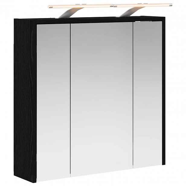 vidaXL Koupelnová zrcadlová skříň Černý dub 63,5 x 16 x 62,5 cm