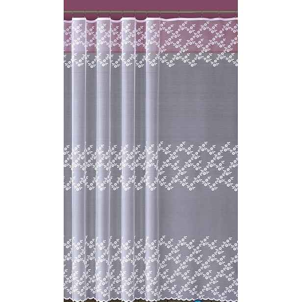 Mg Záclona žakár 611/36 Bílá 350X250 cm Hotová S Páskou M