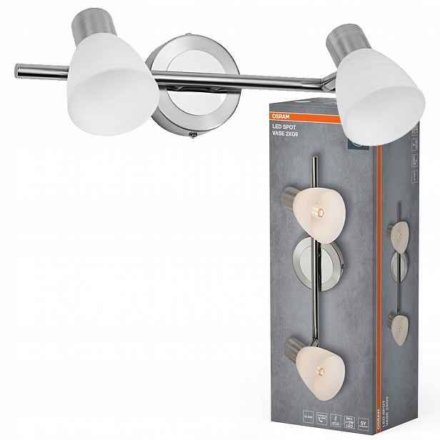 Nástěnná lampa stropní svítidlo Led reflektor Spot 2xG9 Chrom Vase Osram