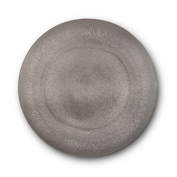 talíř d19,0cm dezertní, šedý, ALEXANDRA, v.2,0cm, porcelán