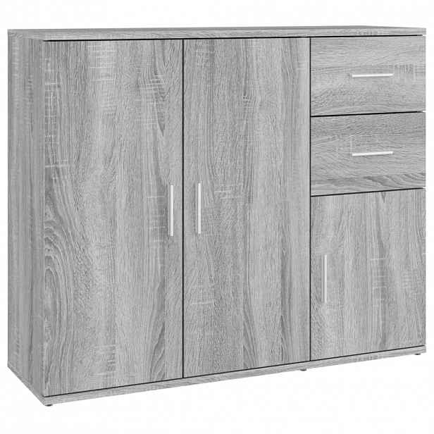 vidaXL Příborník šedý sonoma 91 x 29,5 x 75 cm kompozitní dřevo