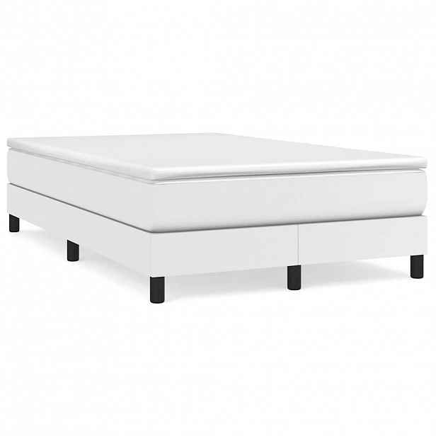 vidaXL Rám postele s boxspringem bílý 120 x 200 cm umělá kůže
