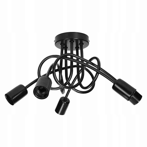 Závěsná lampa Malaga 5P max. 5x60W E27 černá
