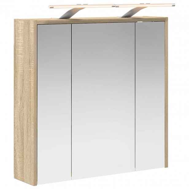 vidaXL Koupelnová zrcadlová skříň Sonoma dub 63,5 x 16 x 62,5 cm