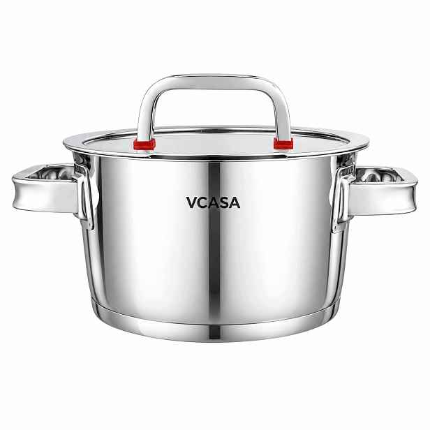 Hrnec Vcasa Sierra 18cm 2,2L Ocel 304 Indukční víko pro cedění Cedník