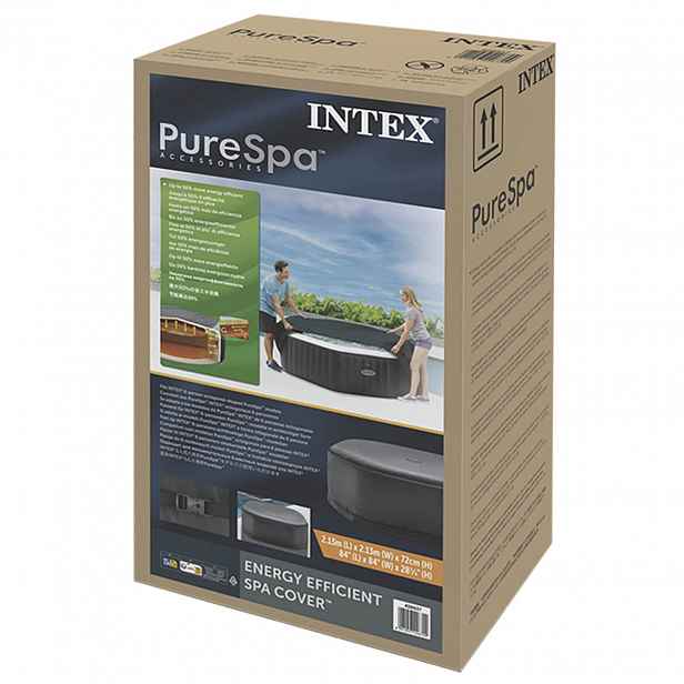 INTEX Kryt na vířivku Tmavě šedá 180 x 180 cm PVC a PU