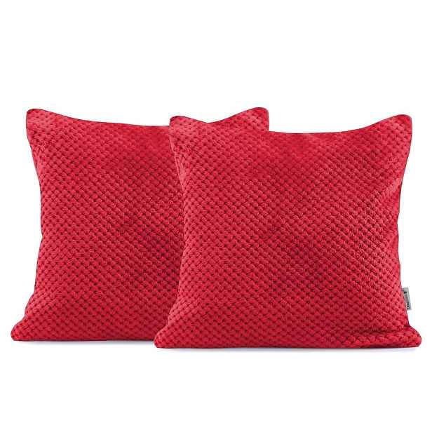 Restilo Povlaky na polštáře DecoKing henry červené, velikost 45x45*2