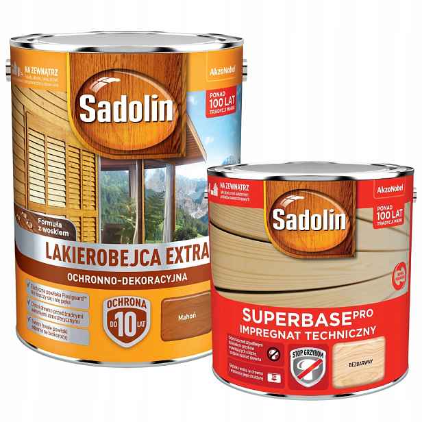 Sadolin Extra Lakový Nátěr 5 L Mahagon Sadolin Superbase Grunt 2,5 L