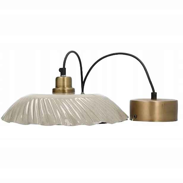 Závěsné Stropní Svítidlo 30 cm Nad Stůl Loft Kovová Béžová Do Obývacího Pokoje Domu