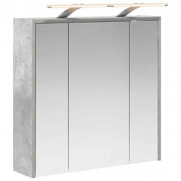 vidaXL Koupelnová zrcadlová skříň Betonově šedá 63,5 x 16 x 62,5 cm