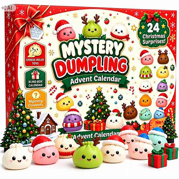 Adventní Kalendář Mačkací Hračky Squishy Voňavé 24 Ks Vánoční Jako Dárek