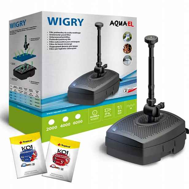 Aquael Wigry 4000 Podvodní filtr 3v1 s fontánou Uv-c 7W do Očka bonus