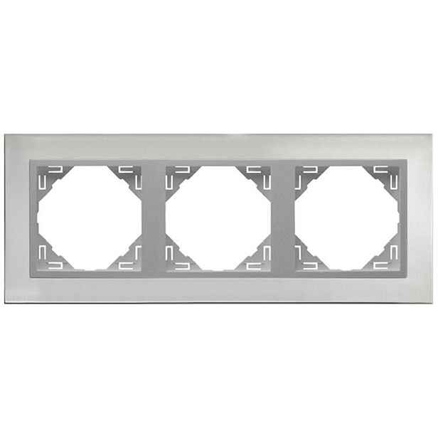 Efapel Metallo Rámeček 3-KRÁT Ocel Inox Al 90930 Tia