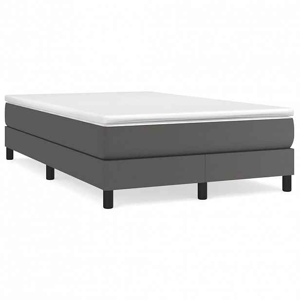 vidaXL Rám postele s boxspringem šedý 120 x 200 cm umělá kůže