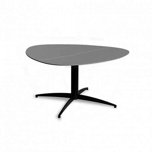 Xora KONFERENČNÍ STOLEK, šedá, černá, kov, kámen, 75/75/40 cm