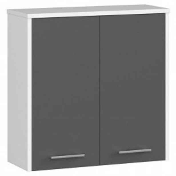 Závěsná koupelnová skříňka FIN W60 - bílá/grafit