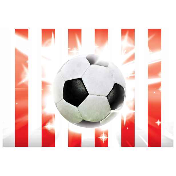Fototapeta Fotbal červená a bílá energie sportu 250x104 lepidlo
