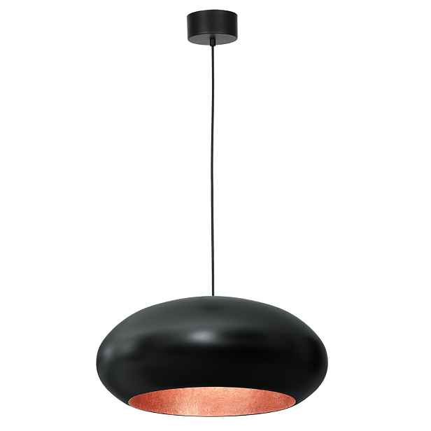 Luminex Závěsná lampa Compo Ø50 cm černá/měděná 1xE27 15W